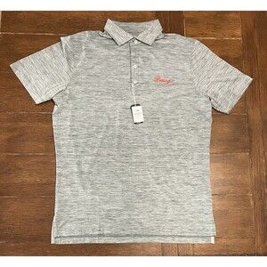 Men’s Johnnie O Sz M Georgia Bulldogs Grey Heather Huron Featherweight Polo NWT